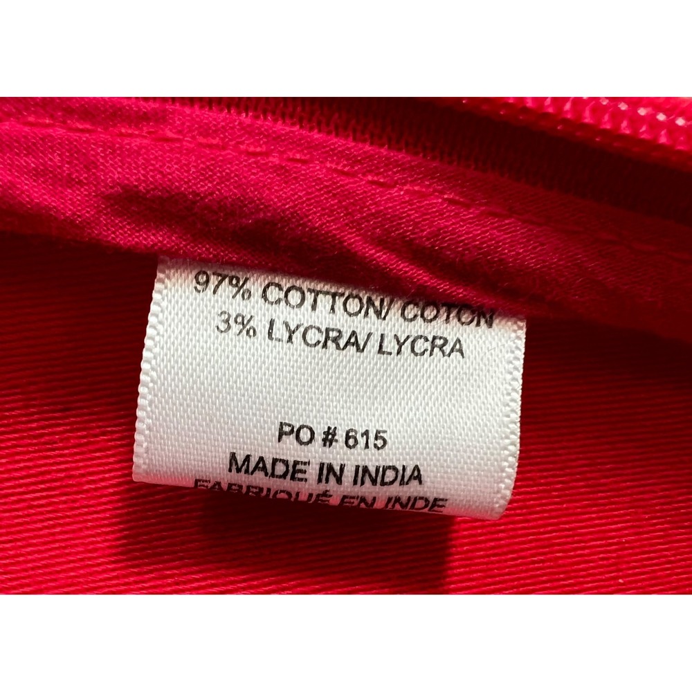 Frances Valentine Lucy Japanese Cigarette Pants Womens 18 40x28 Red Crop Stretch - Picture 9 of 11